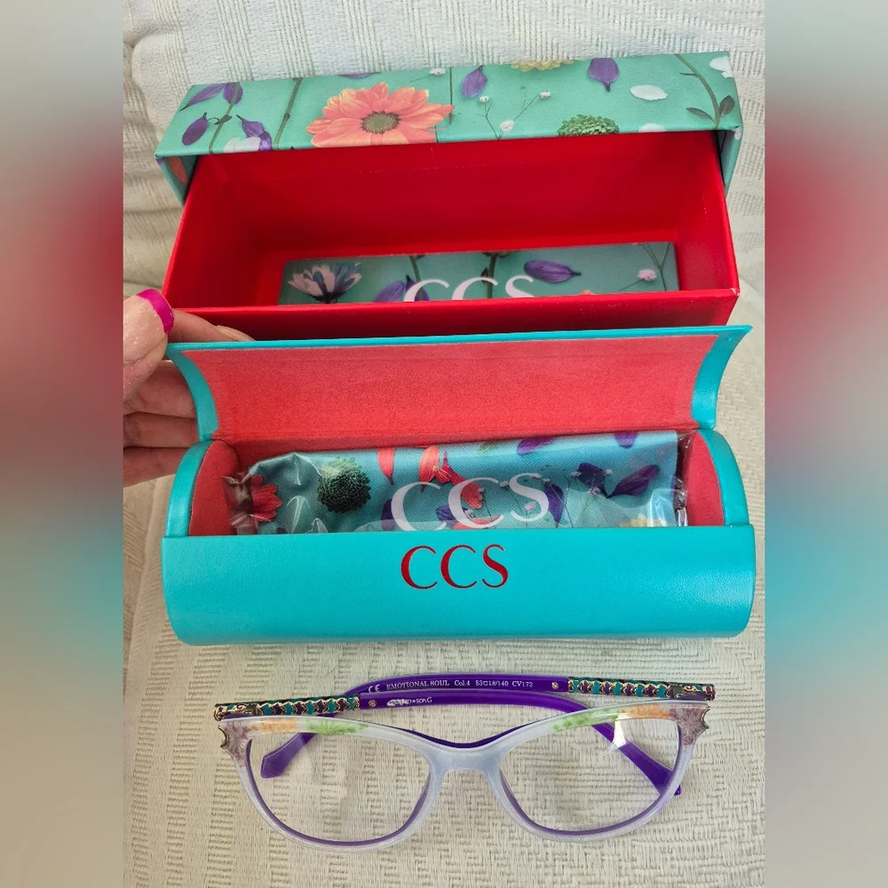 Coco Song Eyeglasses CV172 Emotional Soul Col 4 White Floral 53/18/140 NEW+Case